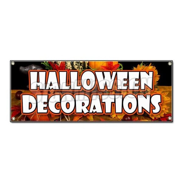 Signmission HALLOWEEN DECORATIONS BANNER SIGN masks gourds trick or treat holiday pumpkins B-Halloween Decorations - main